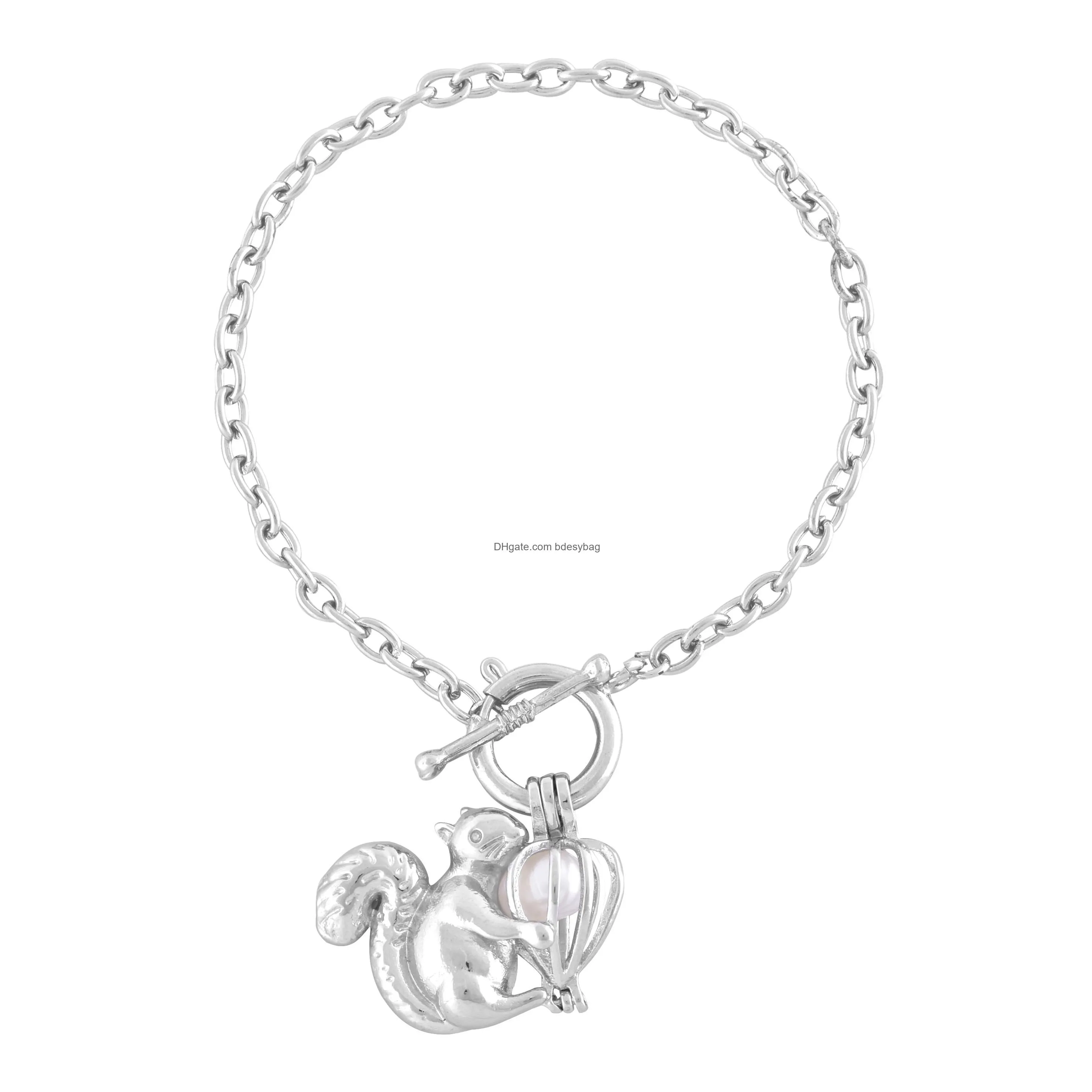 2018 new arrival cage bracelets silver plated love wish cage charms jewelry making for women