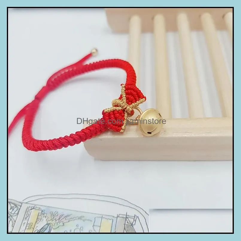 adjustable the princess bowknot bracelets handmade bow bell braid bracelet for women attractive jewelry gifts