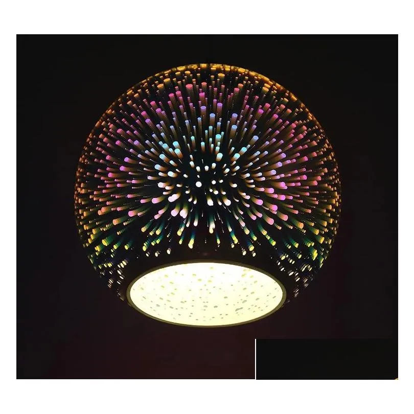 modern fireworks chim 3d glass ball pe modern pendant lamps glass ball pendant light creative dining kitchen bar hanging lamp 3