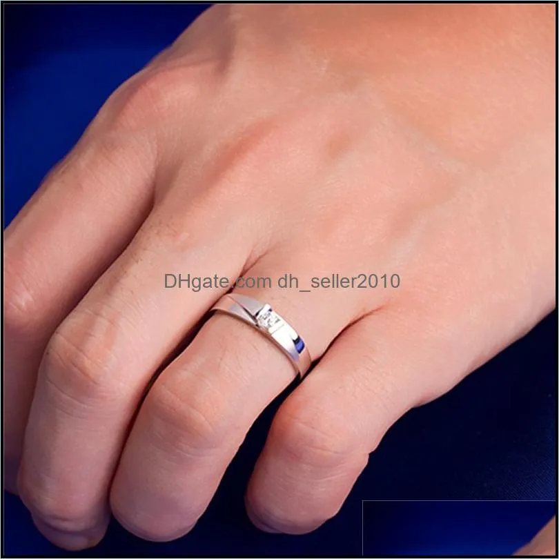 moissanite diamond ring silver engagement wedding band rings for women men party jewelry
