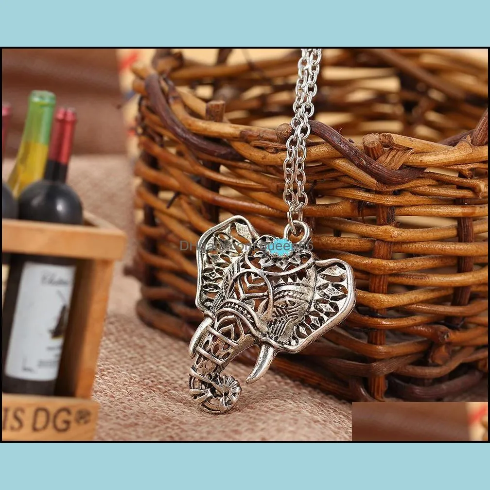 necklaces pendants for women turquoise elephant charm pendant chain choker jewelry chain pendant necklace