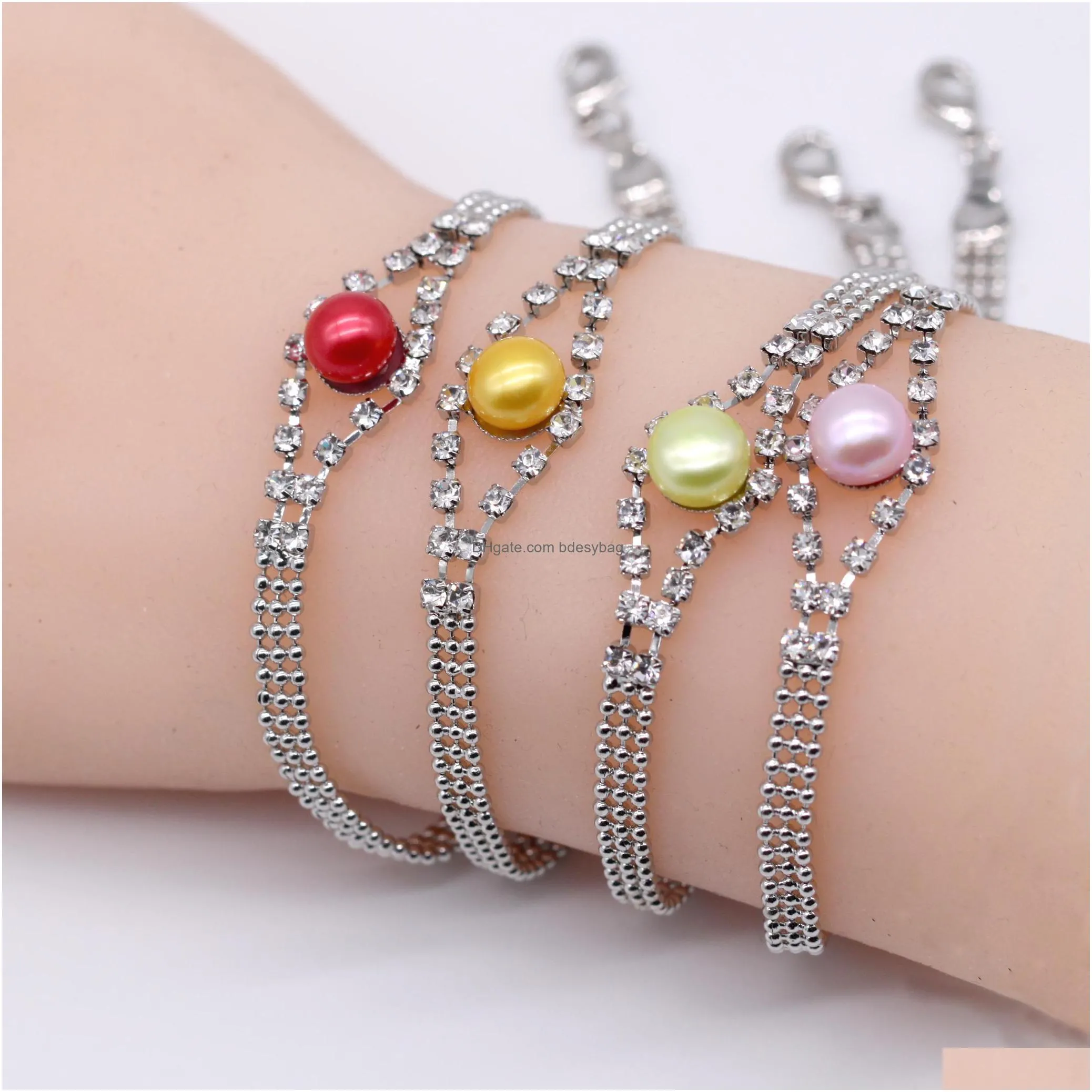 17 colors freshwater pearl beads bracelet natural fashion pearl jewelry adjustable bracelet charms womens gift love wish pearl