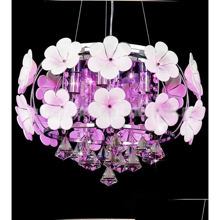 modern led crystal pendant lights simple ceiling light handmade petal chandelier bedroom light dining room lighting lamp