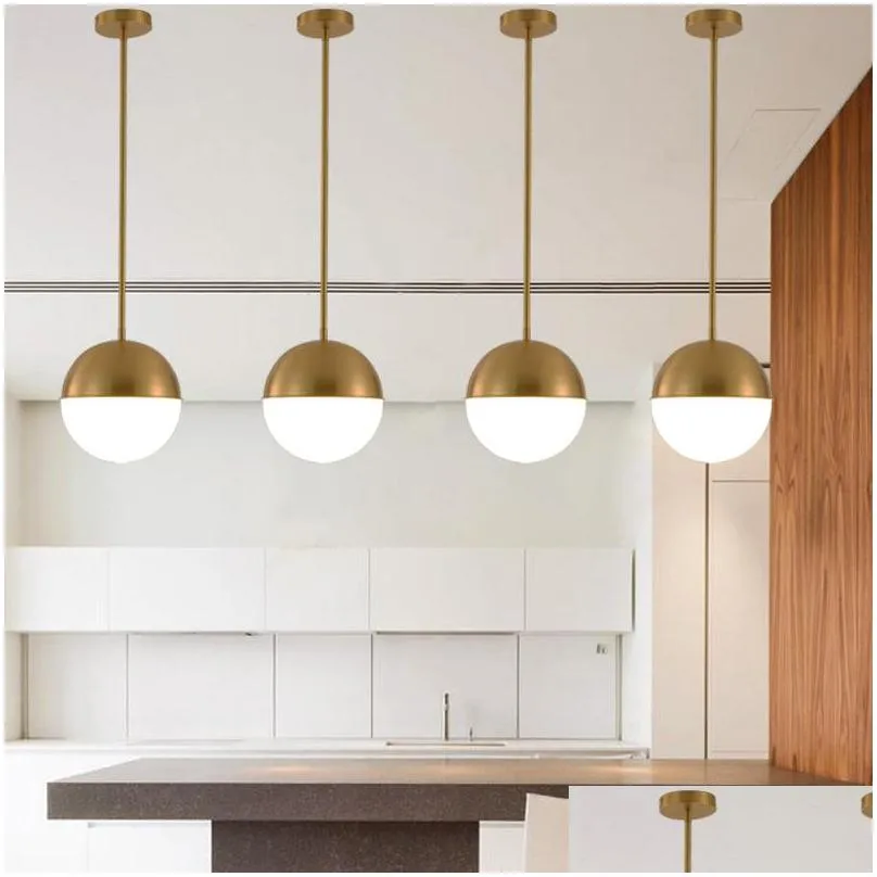 nordic creative minimalist dining table pendant lights bar table singlehead brass chandelier cafe decoration bedroom pendant lamp