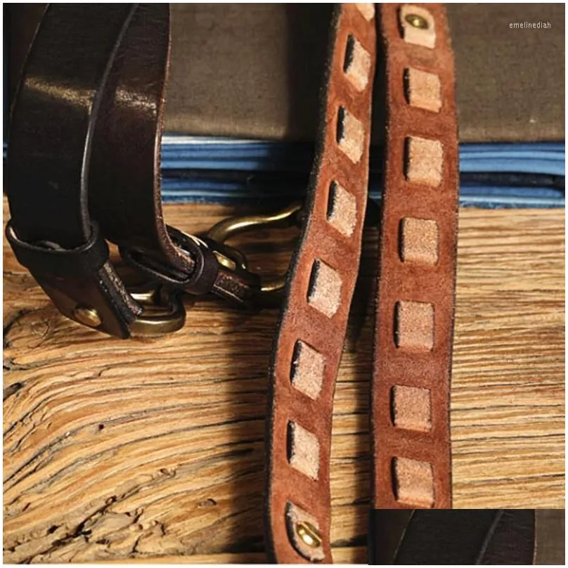 belts genuine leather hoof pick belt with western cowgirl handmade mens vintage black distressed brass buckle riding woven