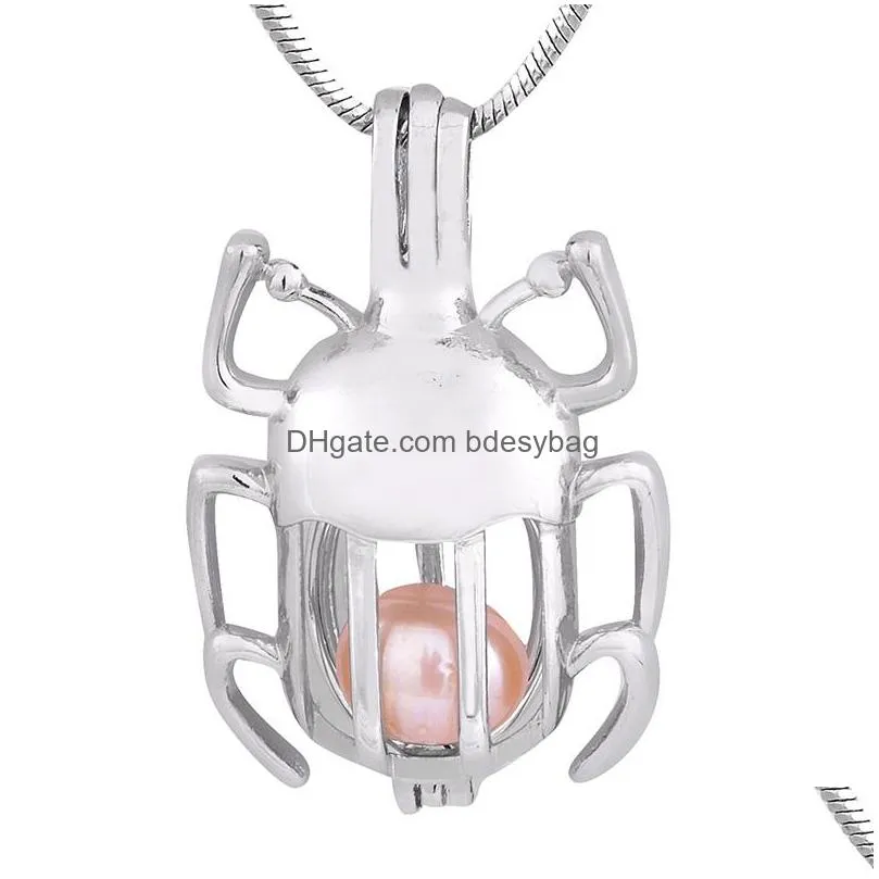 new design halloween cool bat plated silver cage pendant mountings diy fashion jewelry for women new arrival p121