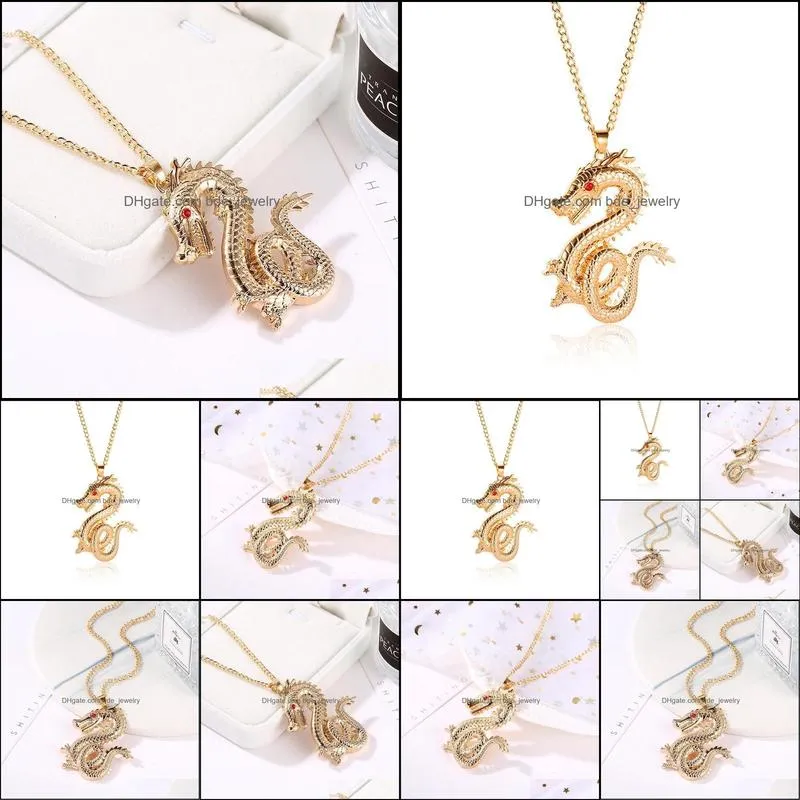 pretty dragon pendant necklace for jewelry fashion jewelry gift for women collares long chains necklaces chic bracele