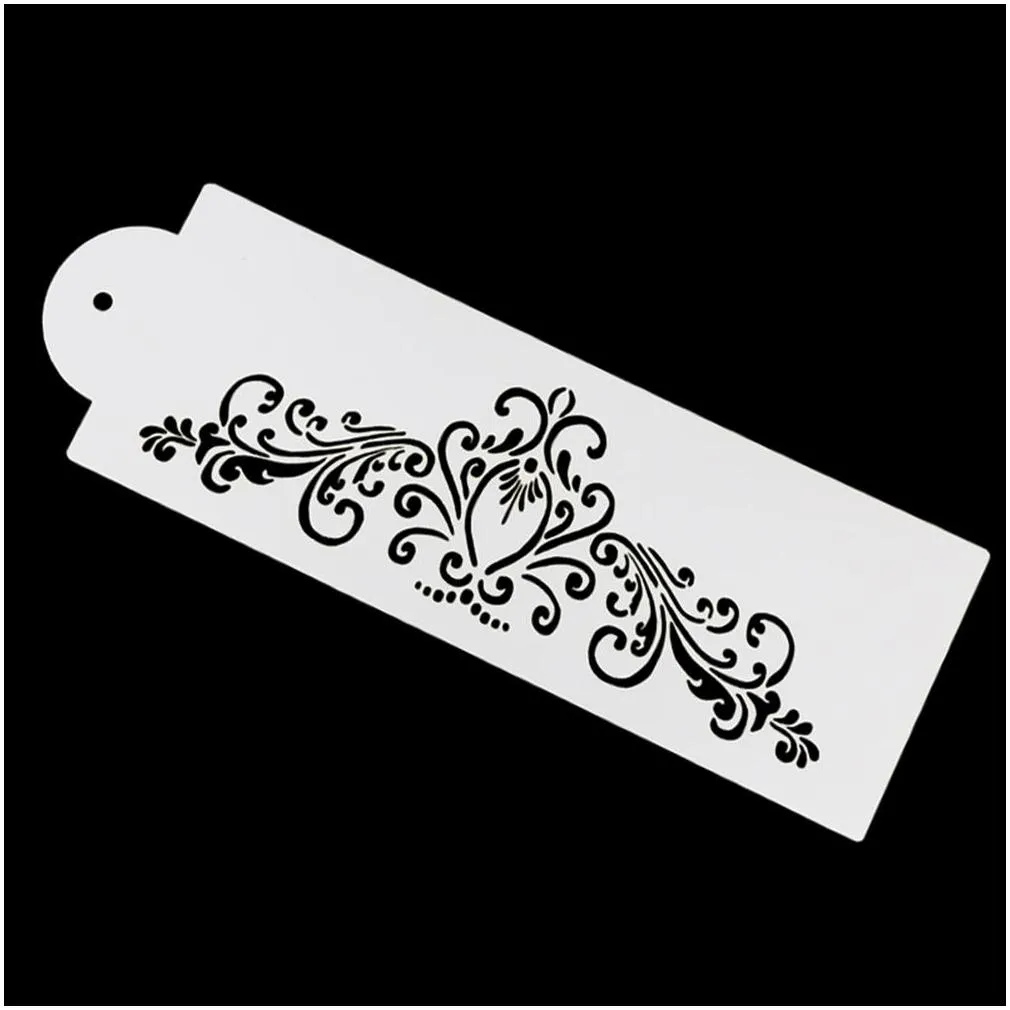 wholesale 1pc cake stencil template mold pad bakeware tool baking kitchen accessories flower fondant cake decorating tools cake