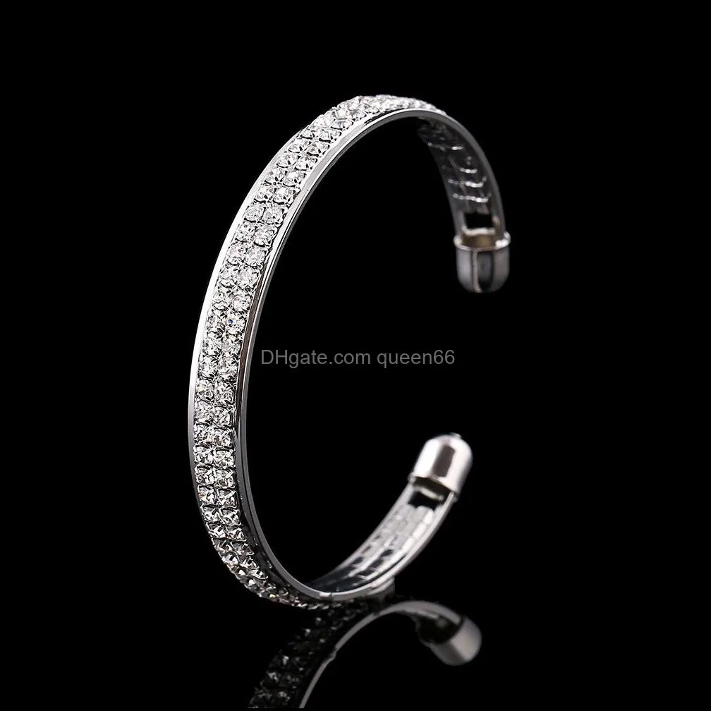 bracelets bangles rhinestone open bangle bracelet factory price / birthday gift cuff open bracelet bangle