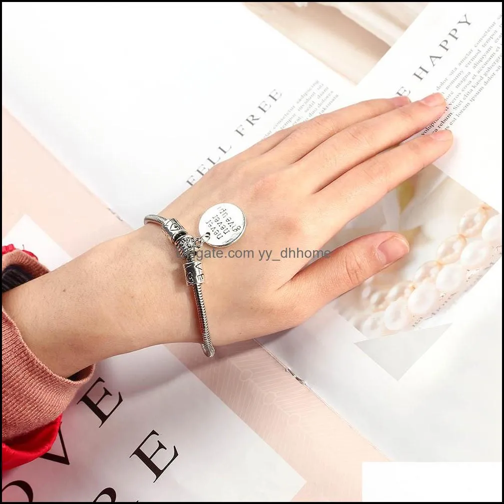 never never give up bracelets letter persistence bracelet men inspired excitation handmade bracelets for women gifts wholesale