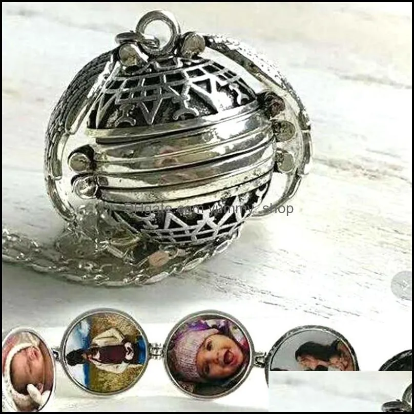 oil diffuser necklace 4 p o angel wings living memory floating locket necklaces magic locket multilayer folding family p o