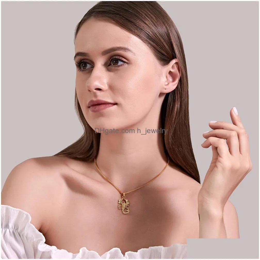 fashion jewelry scorpion pendant necklace sweater chain necklace