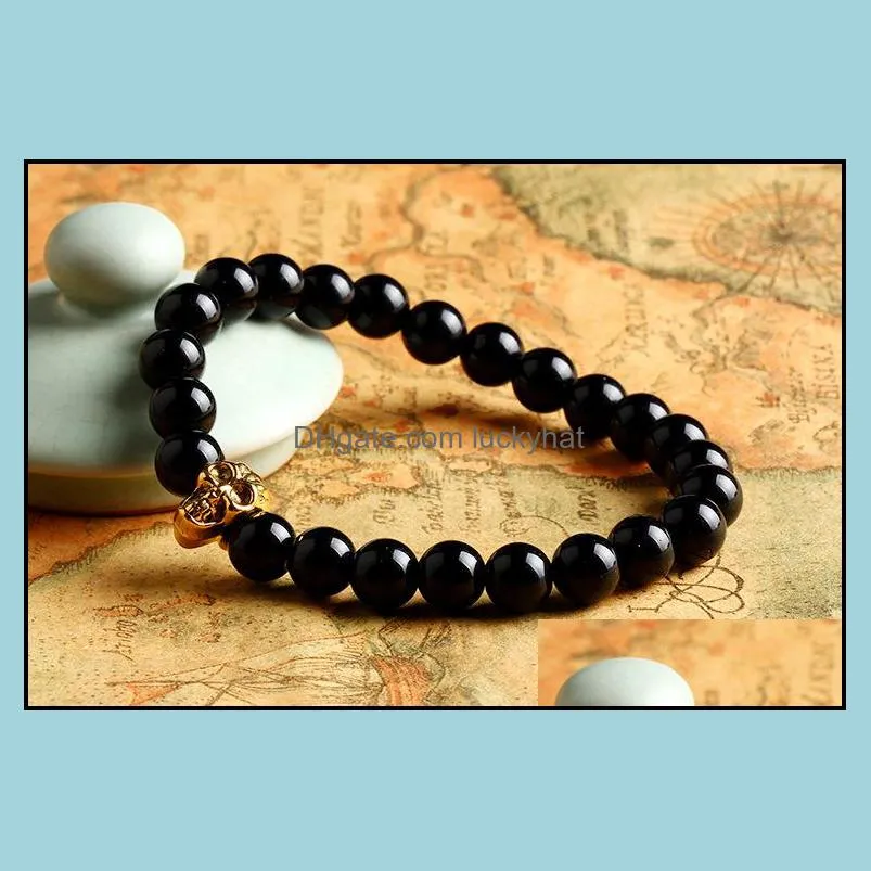 charms bracelets fashion natural for women lava stone beads and tiger eye stone beads bracelet luckyhat