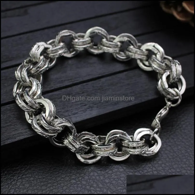 minimalist punk style simple chain link bracelets for womens fashion silver plating alloy bangle jewelry fit holiday gifts wholesale