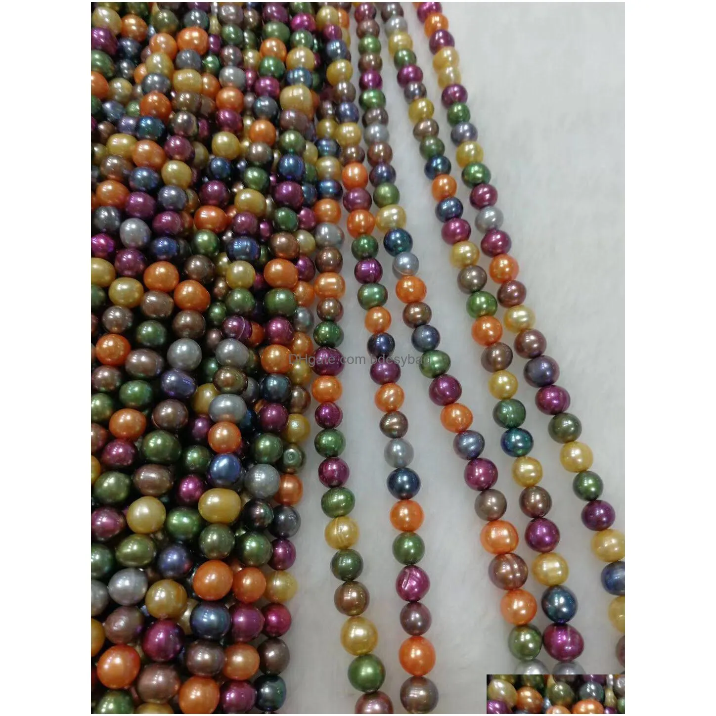  shipping natural freshwater cultured pearl necklace 78mm nearly round pearl long size 48inch necklace faishon jewelry