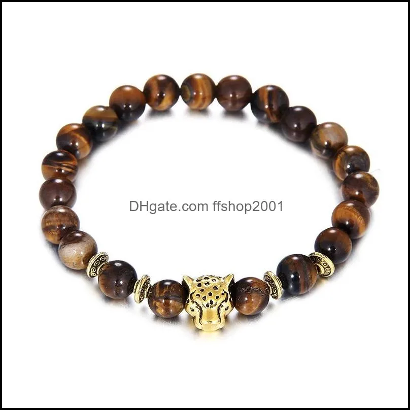 2017 8mm tiger eye beads bracelet fashion jewelry wholesale natural stone with buddha charm stone beads men bracelets bangle  