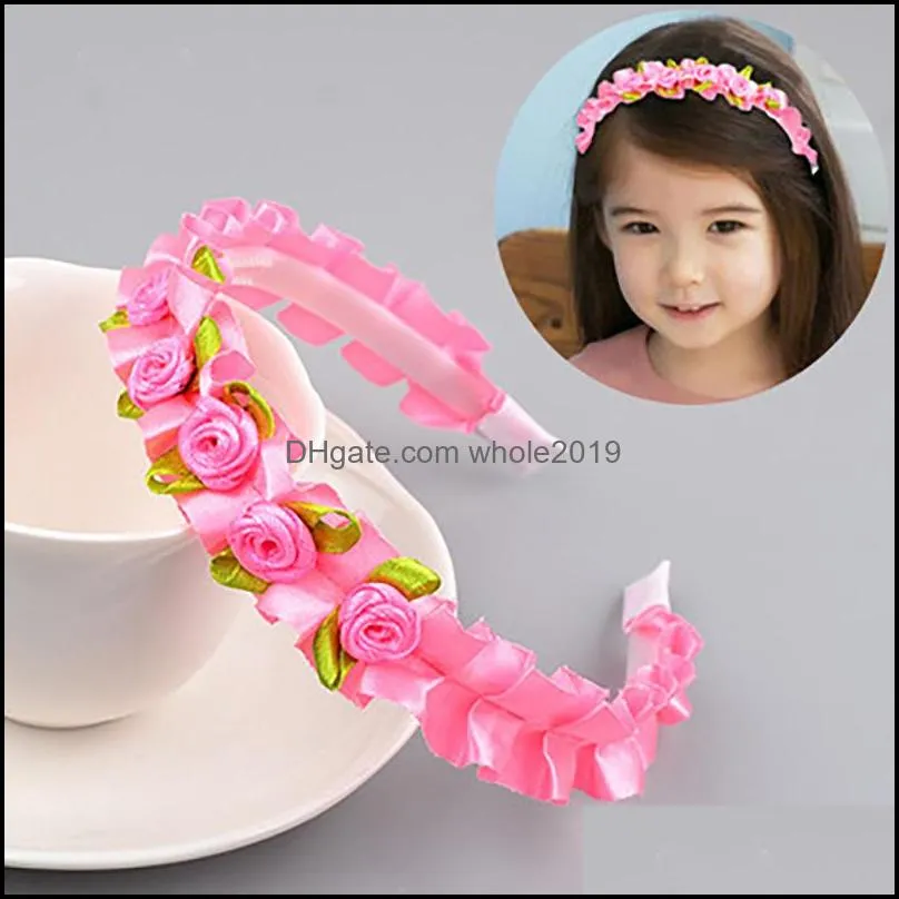 fashion children girls wedding flower bride wreath floral garlands bride headband headdress hair band beach hair accessories 35 d3