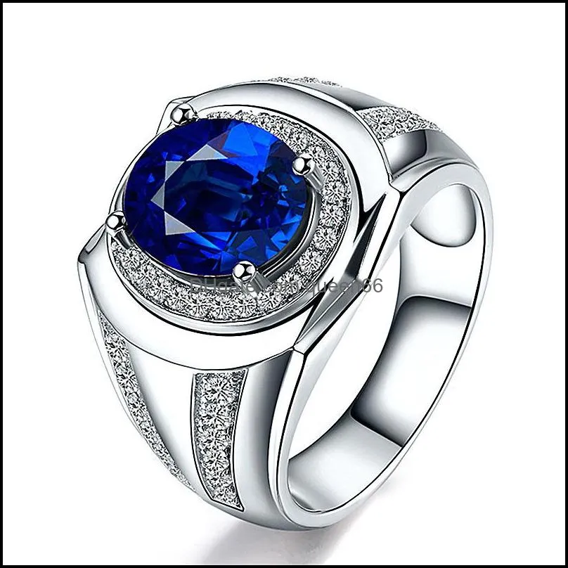 luxury rings atmosphere diamond sapphire ring amazon white gold plated tanzanite blue diamond egg ring party birthday gift
