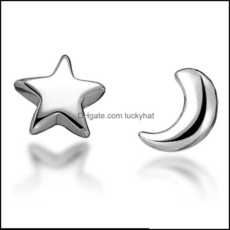 stud earrings 925 silver star amp moon 2015 fashion sterling silver jewelry for women earrings luckyhat