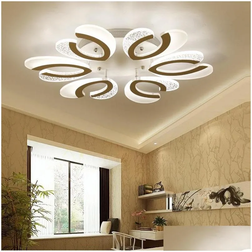 surface mounted led ceiling chandelier lighting living room bedroom chandeliers modern led home lighting fixtures ac110v/220v