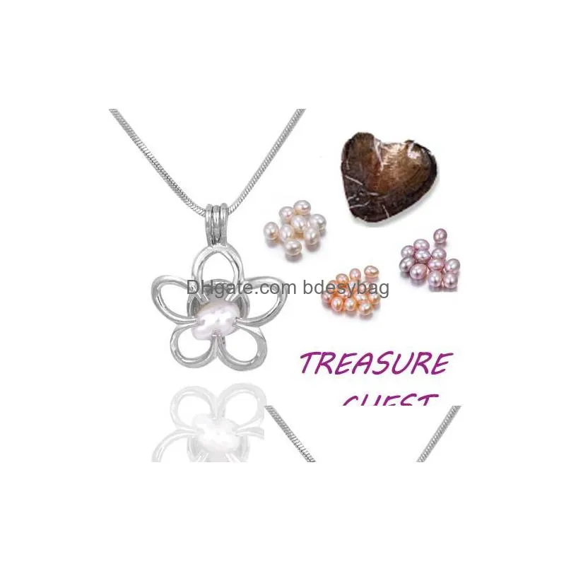 18kgp gem beads locket cages pendant fashion owl/compass/heart/heart balloon/batman/bijini/tower jewelrynecklaceaddoysterp012