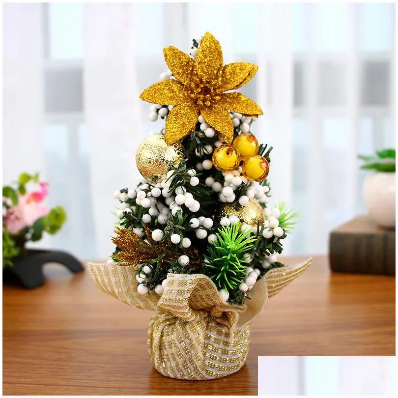 christmas tree decoration holiday home mini artificial trees christmas decorations for home xmas gift 20cm