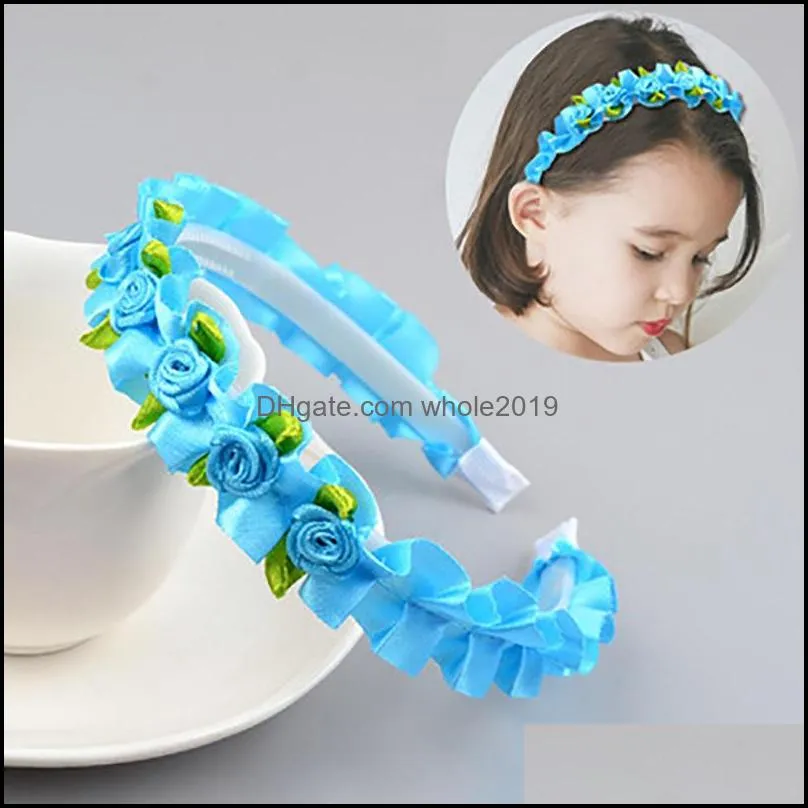 fashion children girls wedding flower bride wreath floral garlands bride headband headdress hair band beach hair accessories 35 d3