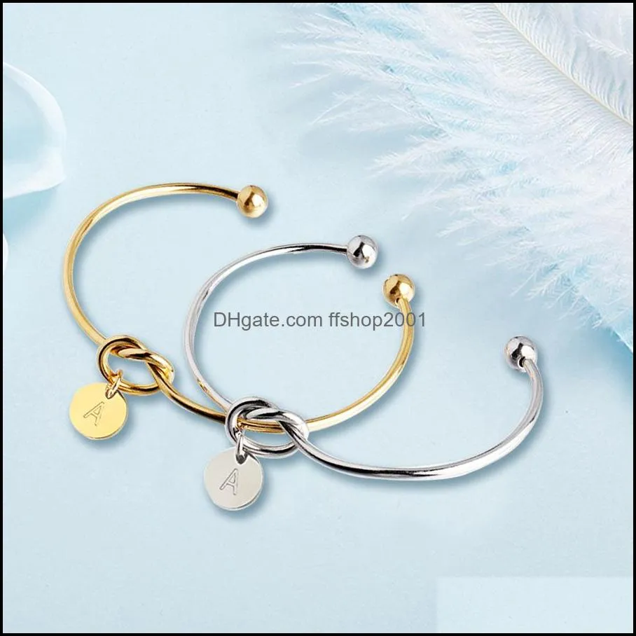 stainless steel love knot letter bracelet bangle girl will you be my bridesmaid jewelry silver gold personality round pendant cha