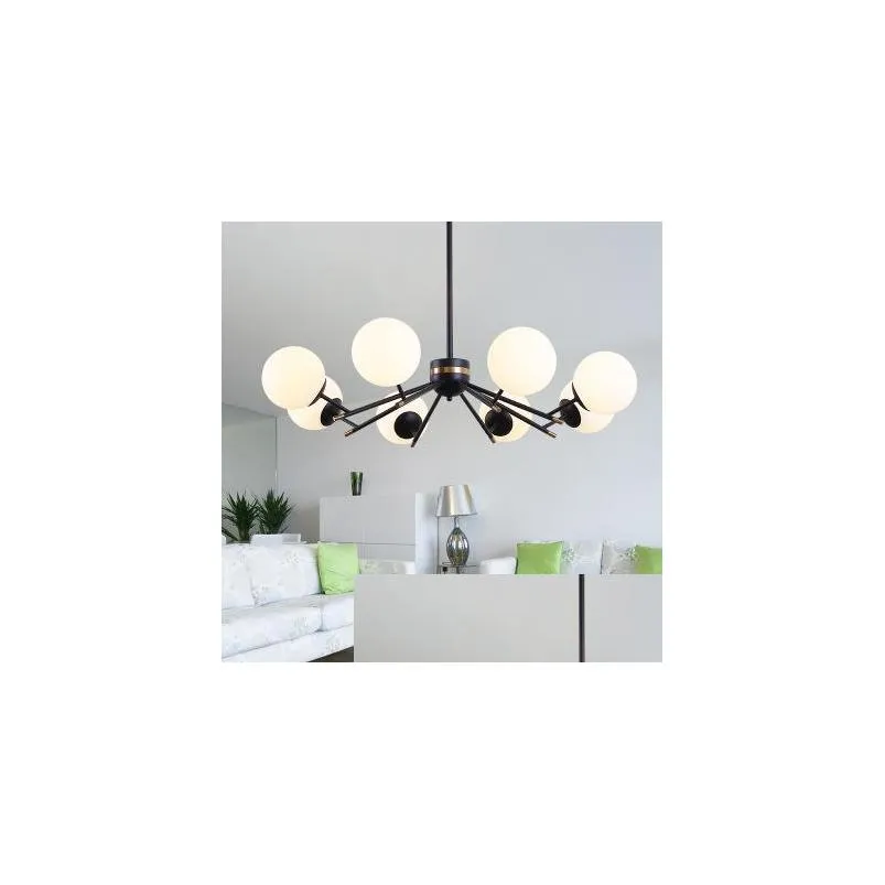 modern glass ball chandelier living room kitchen bedroom minimalist long hanging chandeliers lighting lustre