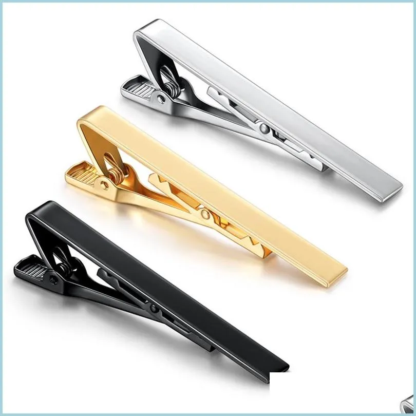 3pcs mixed mens stainless steel fashion luxury classic exquisite necktie tie clips bars set for regular ties 21 d3