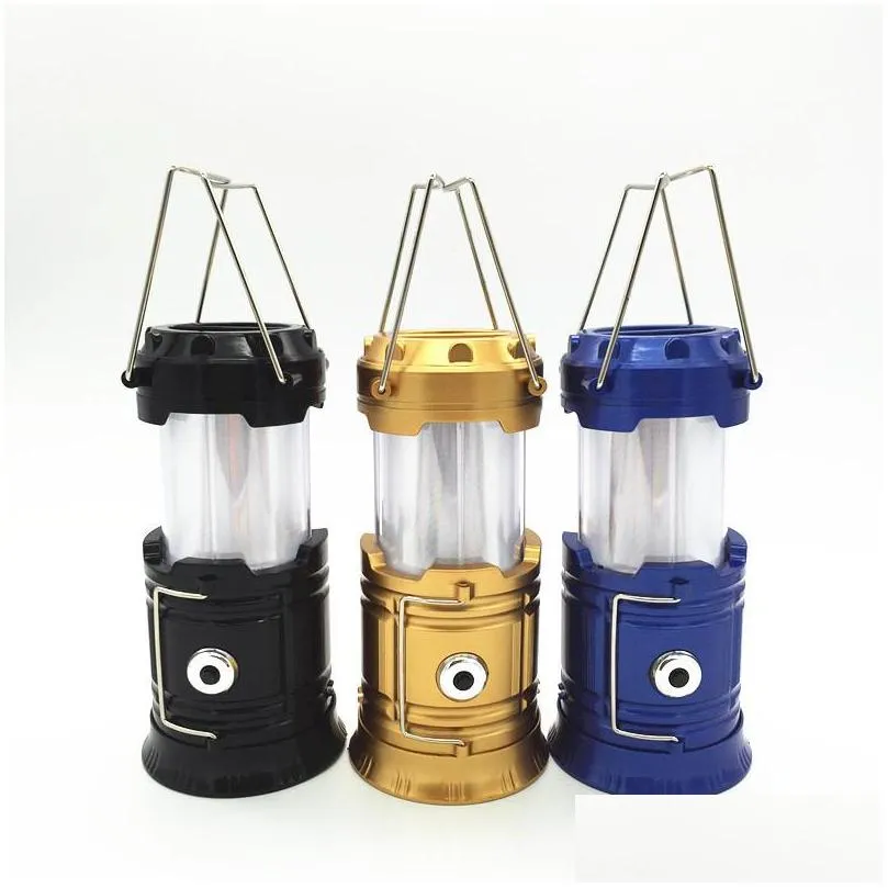 stretchable solar flame lights lamps multifunctional led camping light lantern emergency tent light portable hand lamp