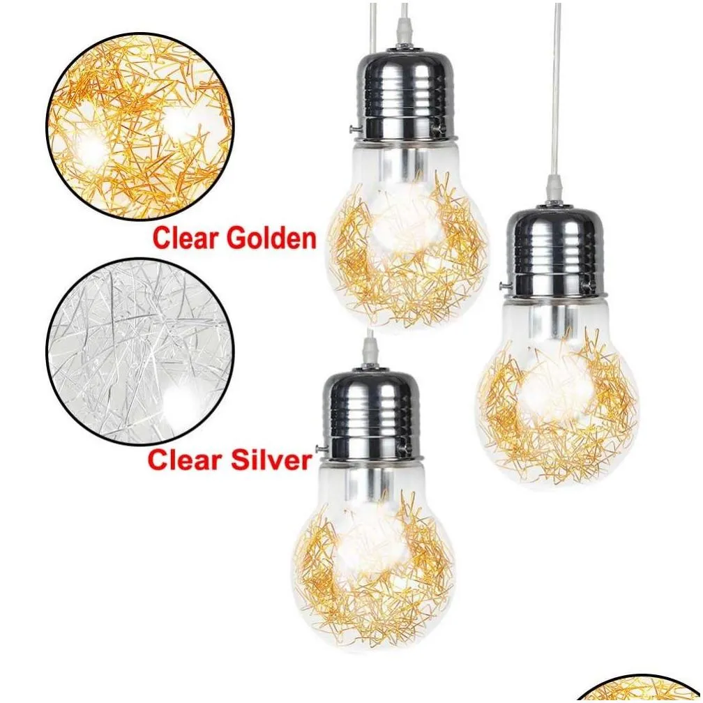 creative personality pendant lights iron glass big bulb vintage lamp bar warehouse 40w e27 pendant lamps