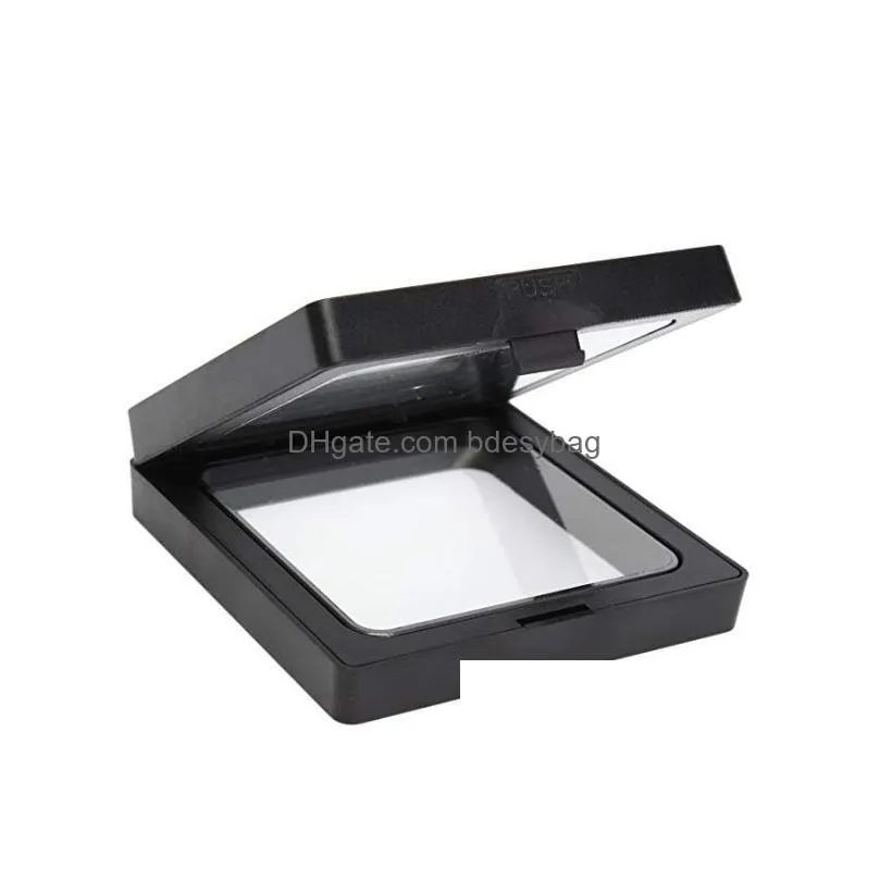 square 3d album floating frame 9 cm coin holder box jewelry collections display show case home table decorative accessories