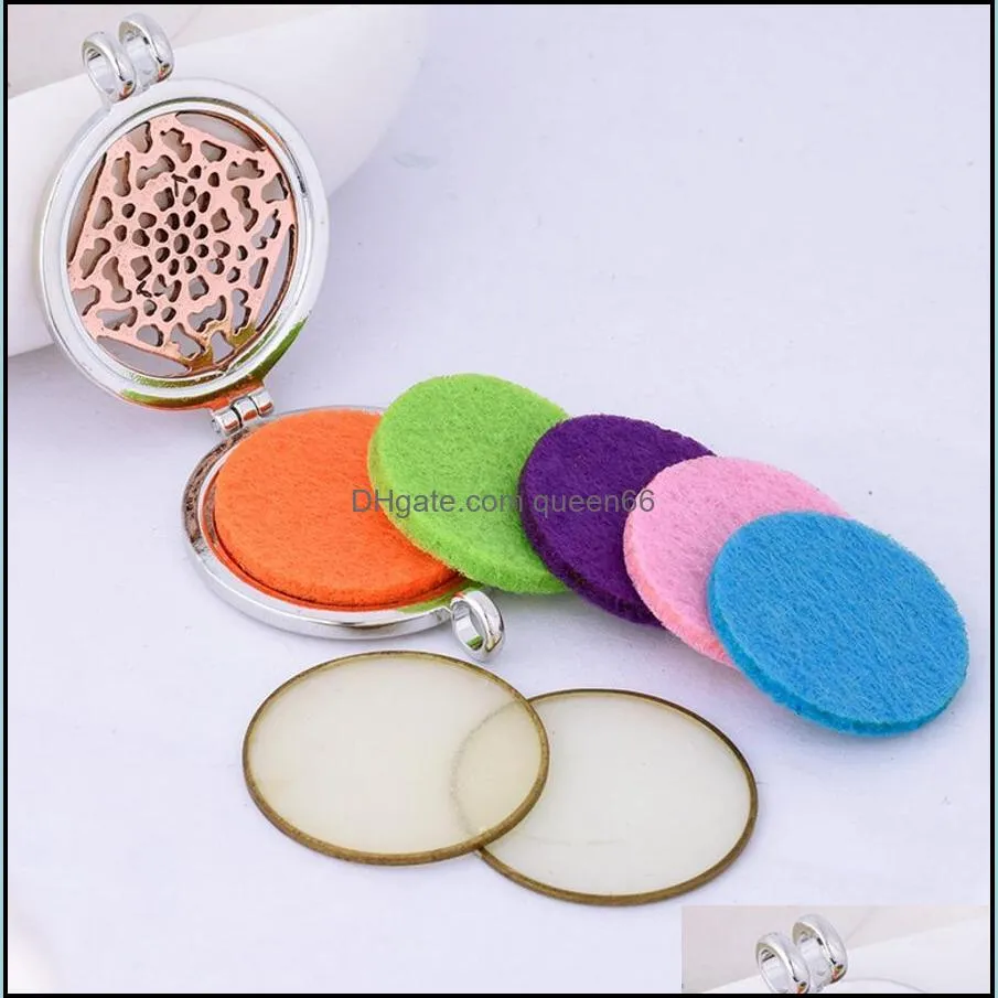 locket necklace aroma jewelry magnetic butterfly felt pads diffuser necklaces