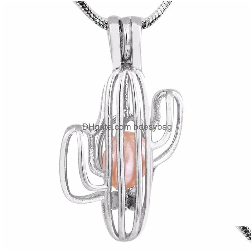 unique sword shape plated sliver pearl cage pendants locket diy oyster pearl pendants jewelry for womenp146