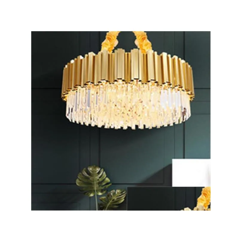 modern led crystal chandelier for living room bedroom kitchen chandeliers luxury gold round chain light fixtures