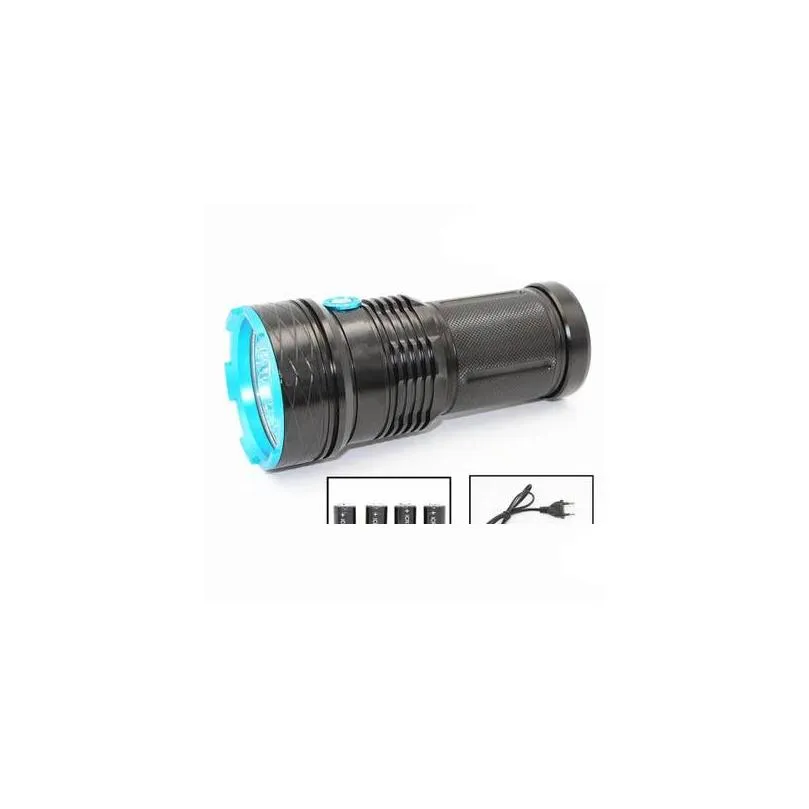 12x10w t6 led uv flashlight 395nm ultra violet aluminum torch with 2200mah battery 