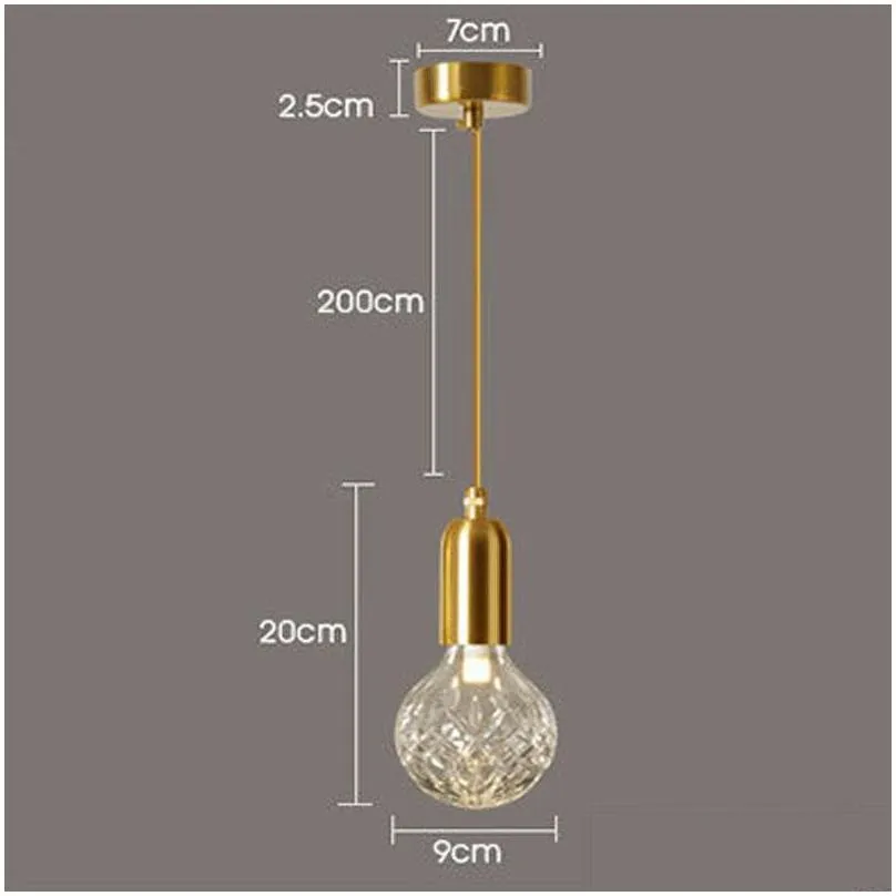 mini pendant lights copper glass nordic simple modern pendant ceiling lamps 1 light hanging fixture hanglamp