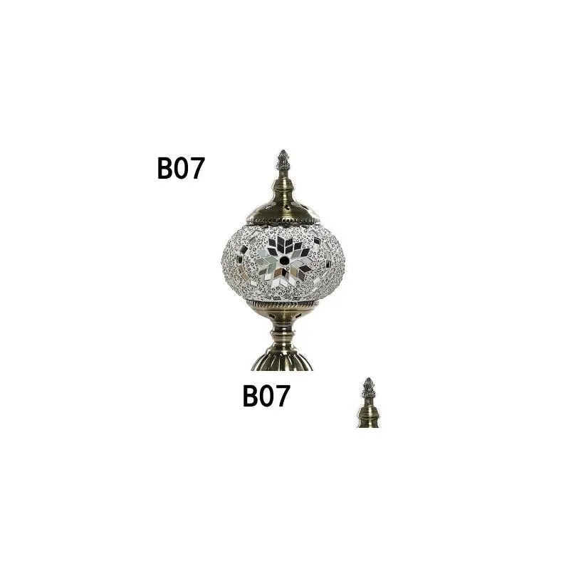 e14 handinlaid glass mosaic bedroom living room decorative table lamps of mediterranean style turkish lamps