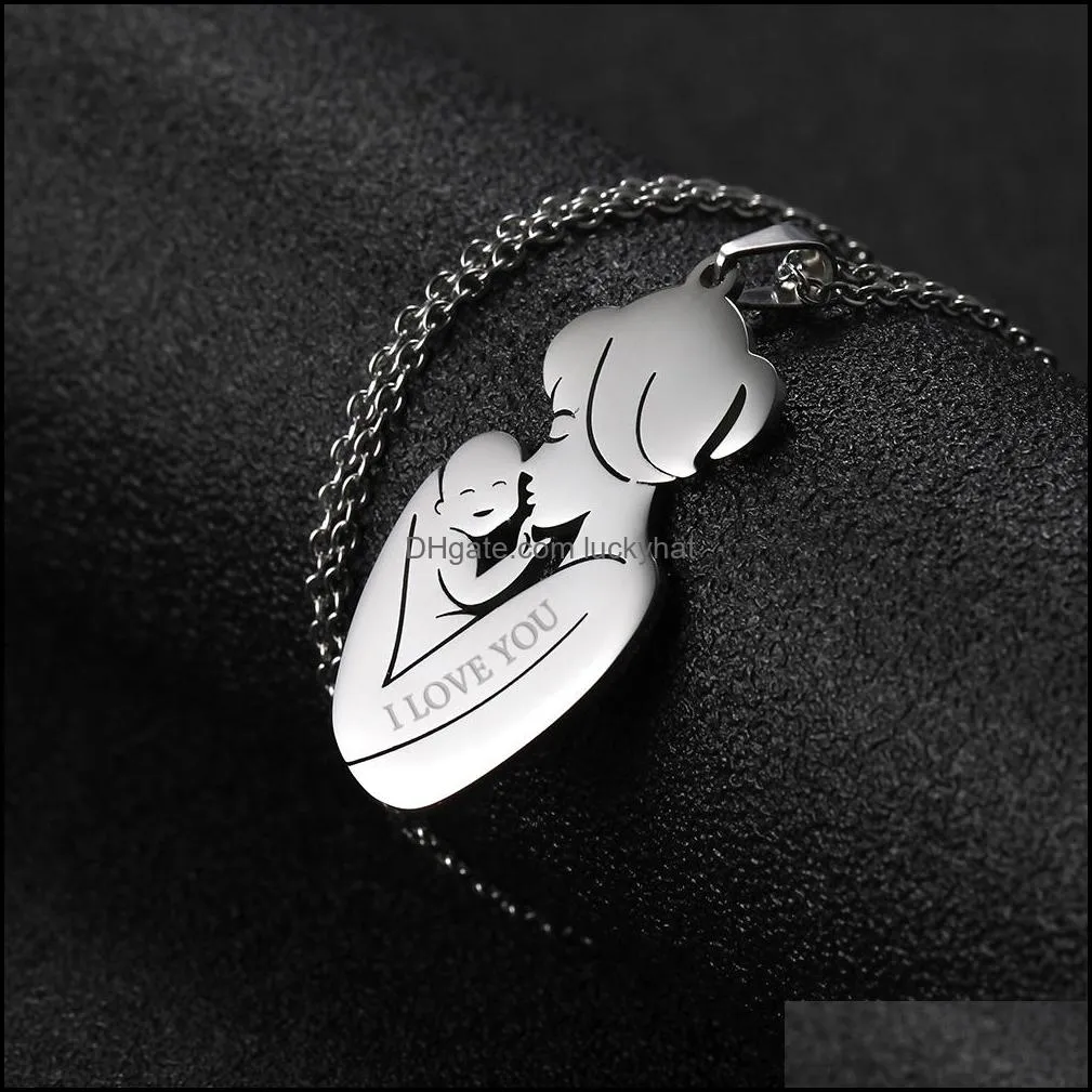 personality necklace mothers day chain family baby gift ladies stainless steel jewelry thanksgiving mothers day gift jewelry luckyhat