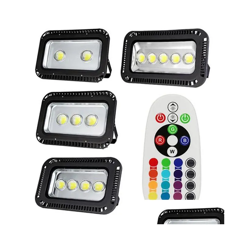 2017 outdoor led flood light 200w 300w 400w 500w 600w rgb / warm / cool whit project floodlights waterproof outside lamp lighting