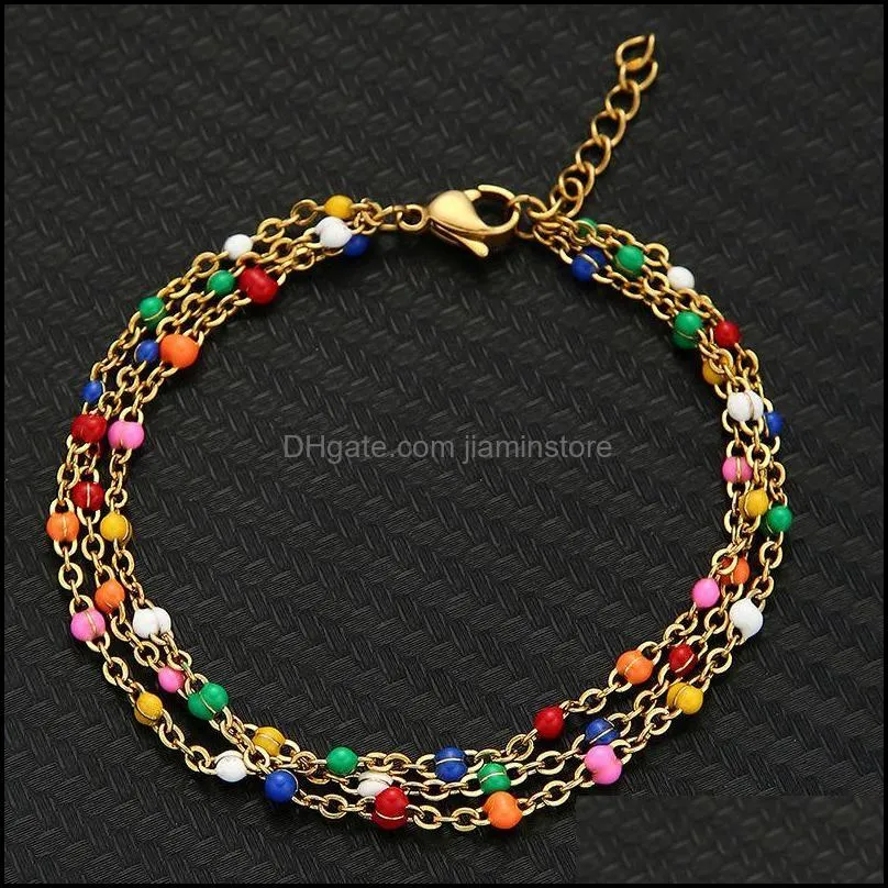 ethnic millet bead chain anklets bracelet on leg foot jewelry boho charm anklet for women accessories