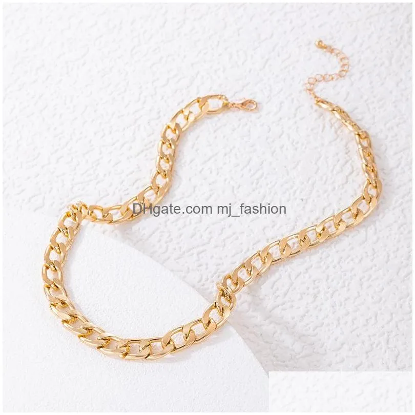 fashion jewelry simple choker necklace women short figaro chain necklaces