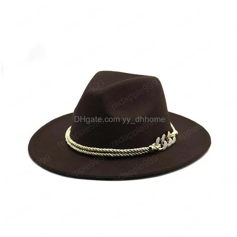  black/white brim simple church derby top hat panama solid felt fedoras hat for men women artificial wool blend jazz cap