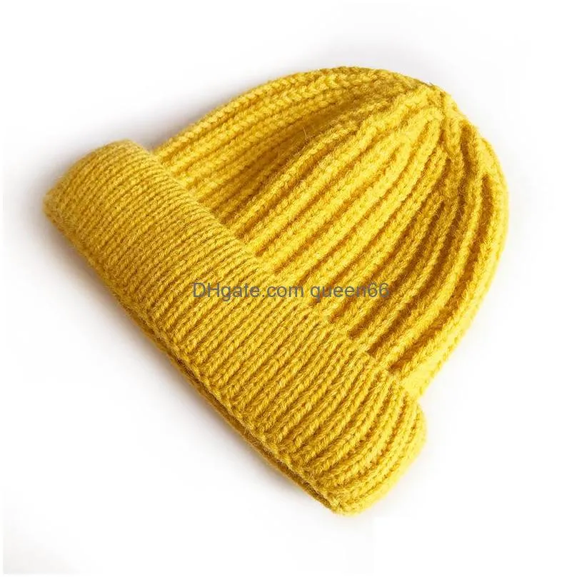 autumn winter mens womens knitted hat skull beanies caps candy color lady warm hats 12 colors