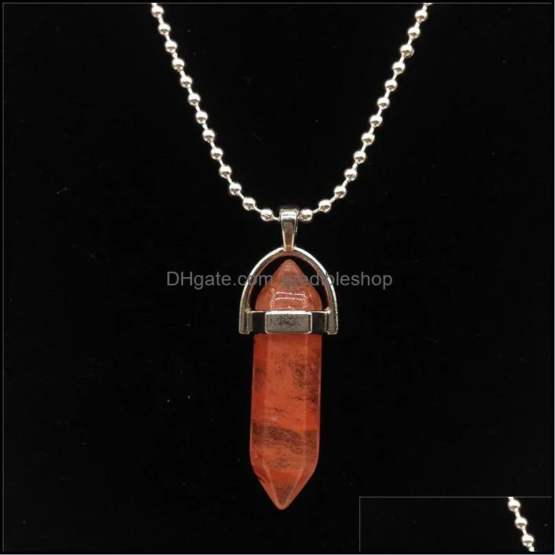 necklaces for women agate jade gold silver necklace black crystal quartz healing natural stone pendant necklace yzedibleshop