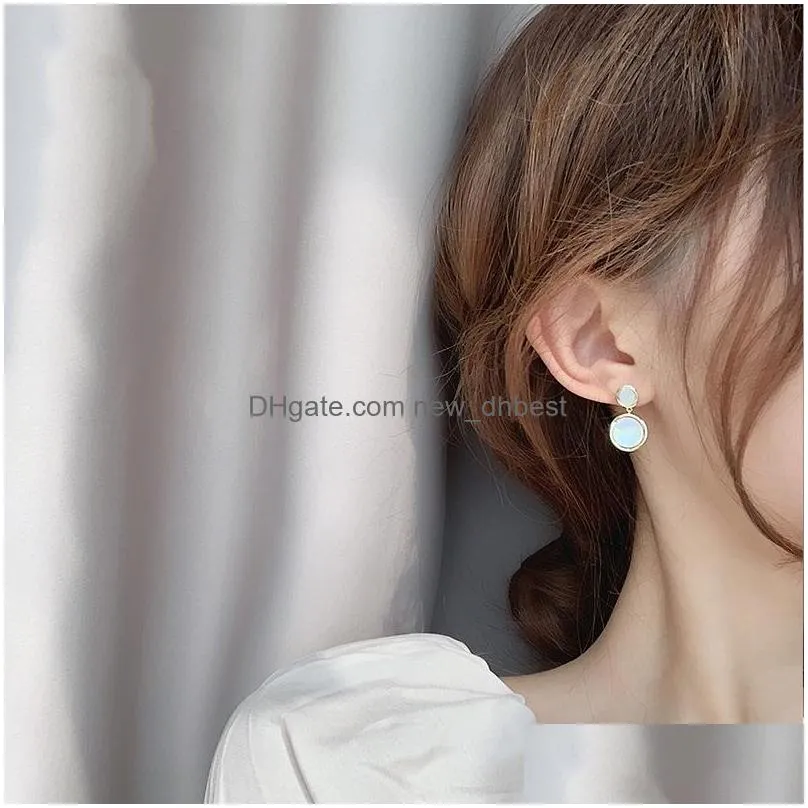 fashion jewelry s925 silver needle faux cat eye earrings cute dangle stud earrings