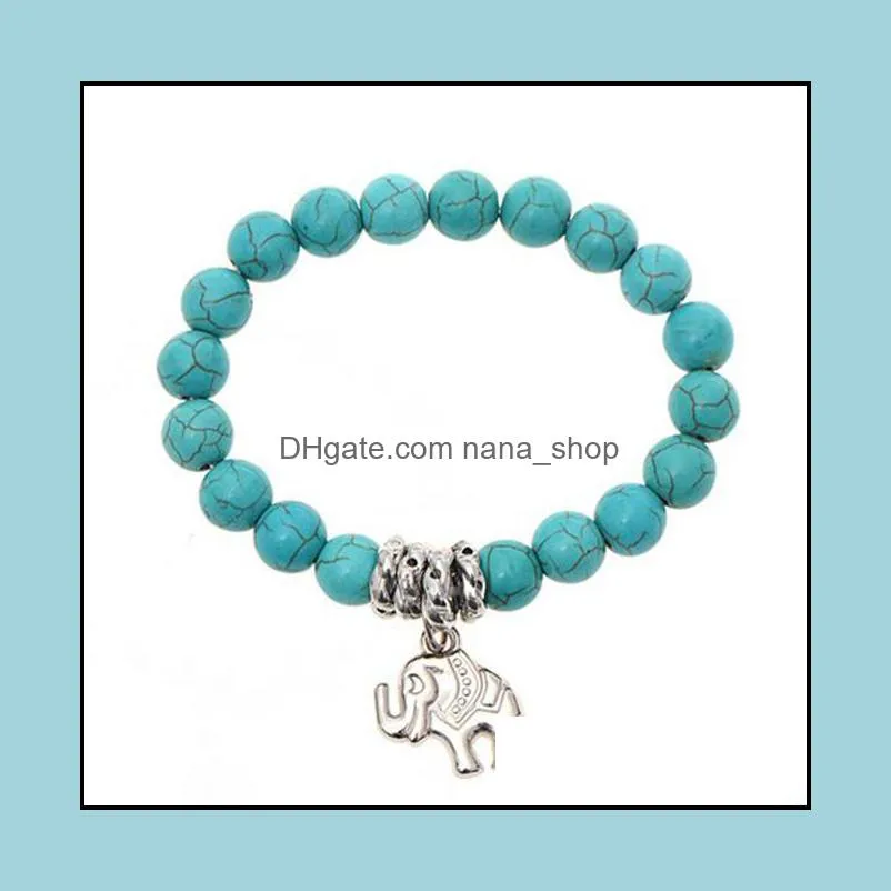 bracelet wholesale fashion vintage turquoise women jewelry accessories infinity bohemian silver charm bracelets nanashop