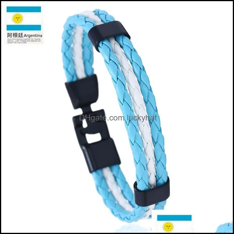 fashion handmade woven bracelets male women leather bracelet men bangle wholesale jewelry gift