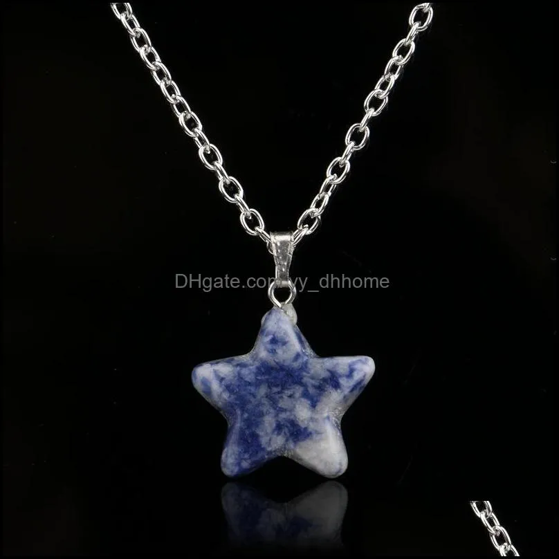 chain necklace rough amethyst natural stone pendant necklaces purple crystal druzy drusy quartz vintage necklac yydhhome